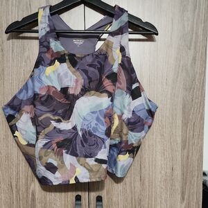 Athleta Purple Gray Sleeveless Crop Tank